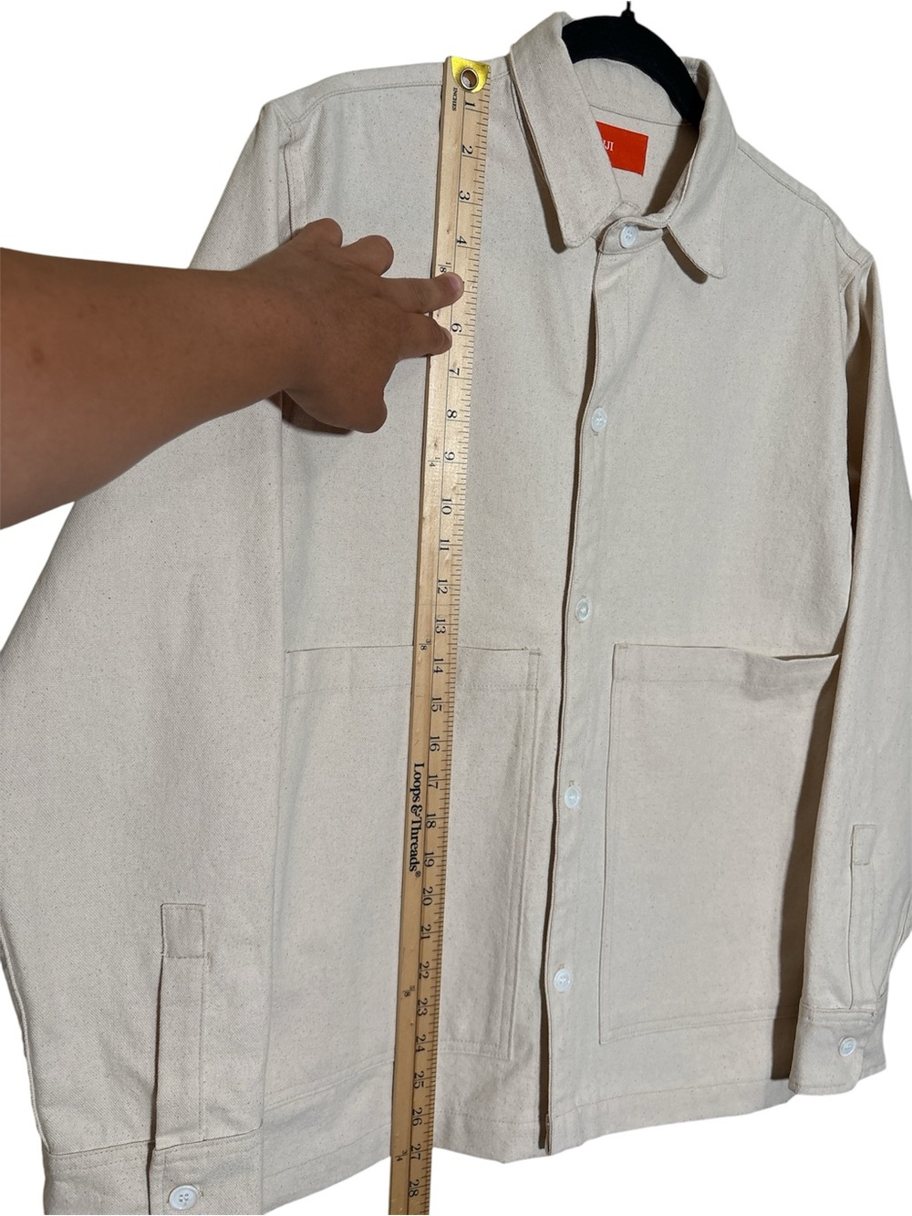 IJJI Work Jacket Natural Color,Unisex,Size M,100% Cotton - Picture 7 of 11